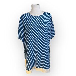 Tory Burch Blue Striped Tunic Blouse‎